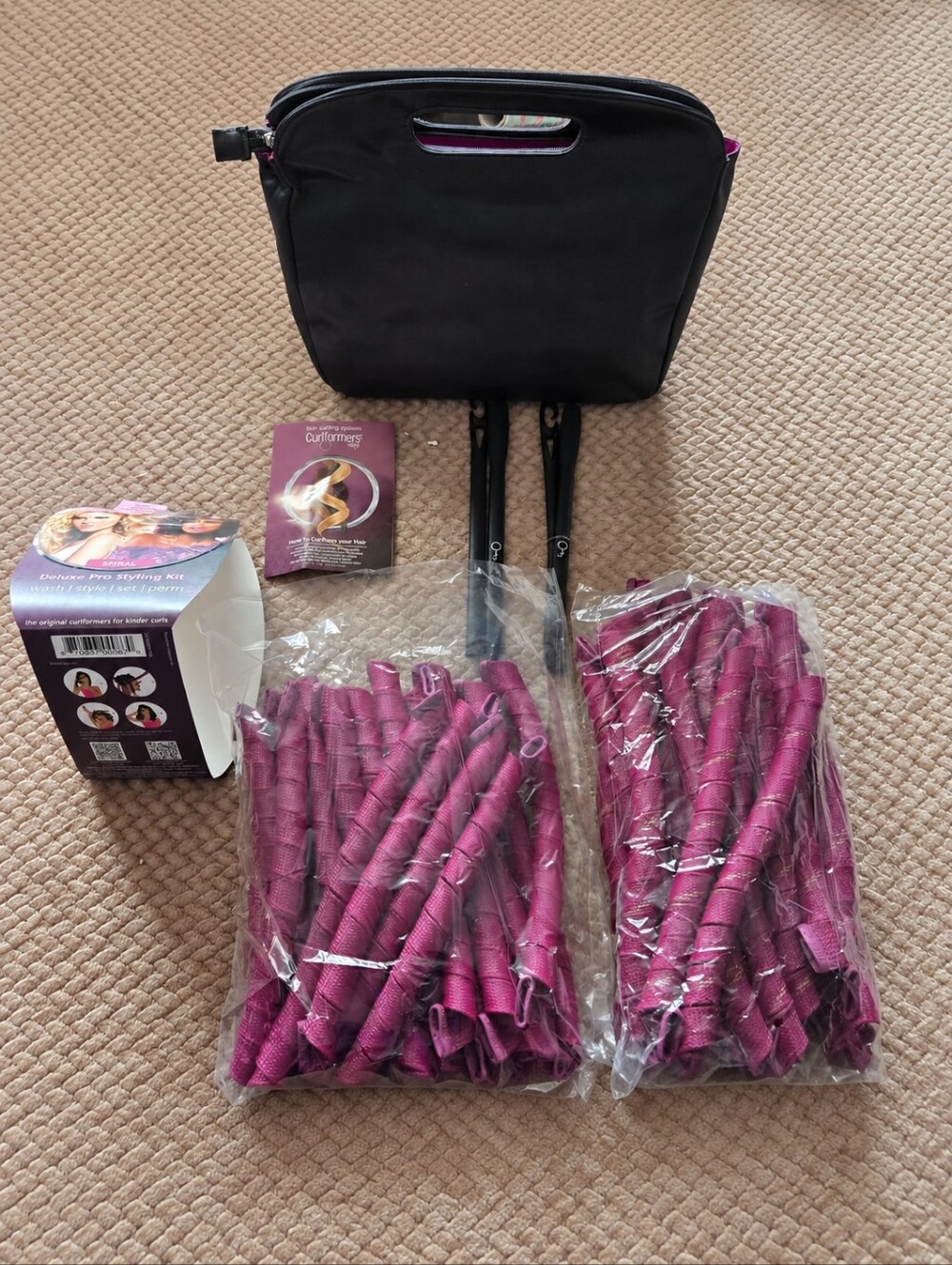 Curlformers Deluxe Pro Styling Kit - Spiral, Super Long Hair Spiral Hair Curling